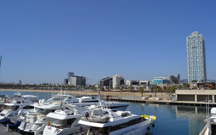 The Port Olímpic marina in Barcelona