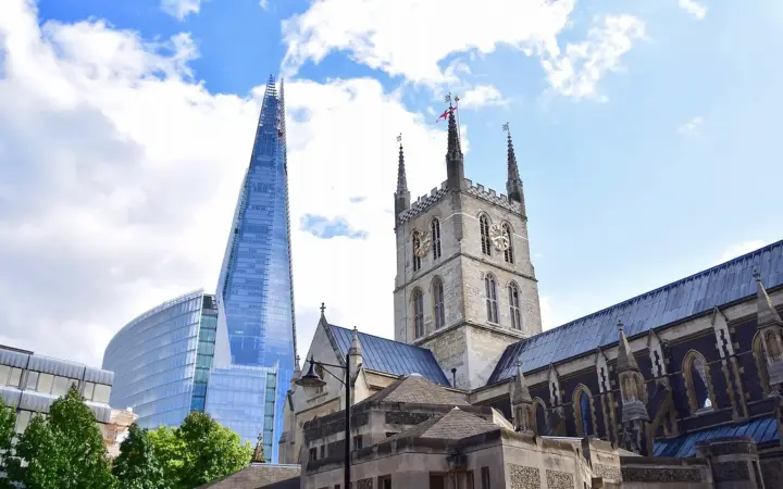 The Shard and Southwark Cathedral